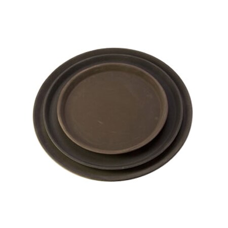 Tray, Rubber Lined 14 Round Plas Tic, Black